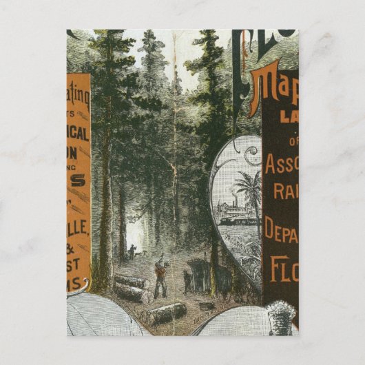 Stadtplan, Florida Postkarte (Vorderseite)