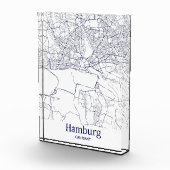 Stadtplan Hamburg - Deutschland - Akrylblock Fotoblock (Rechts)