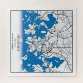 Stadtplan Helsinki Finnland Koordinaten Reise Puzzle (Horizontal)