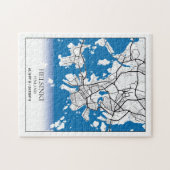 Stadtplan Helsinki Finnland Koordinaten Reise Puzzle (Horizontal)