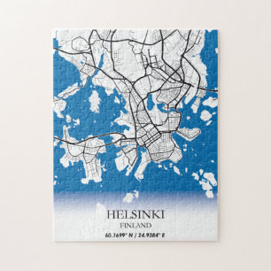 Stadtplan Helsinki Finnland Koordinaten Reise Puzzle