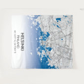 Stadtplan Helsinki Finnland - Reise Wandteppich (Vorderseite (Horizontal))