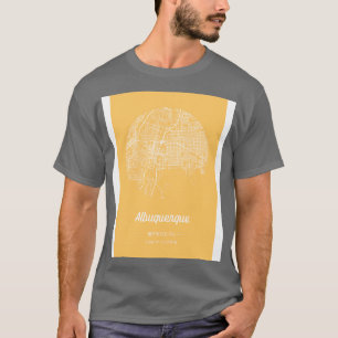 Stadtplan in goldgelb Albuquerque New Mexico U T-Shirt