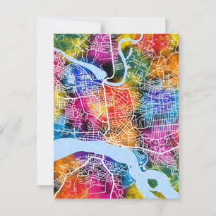 Stadtplan Kongo Postkarte