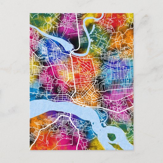 Stadtplan Kongo Postkarte (Vorderseite)