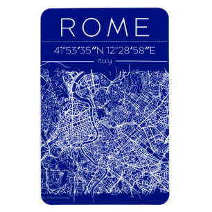 Stadtplan-Magnet Rom Blueprint Magnet