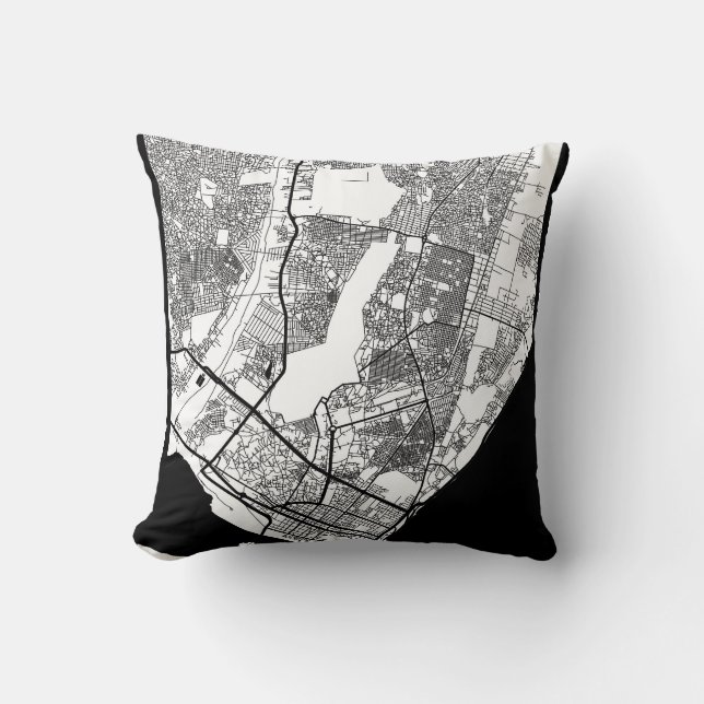 Stadtplan Maputo Mosambik Kissen (Vorderseite)