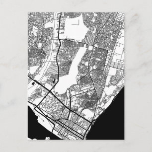 Stadtplan Maputo Mosambik Postkarte