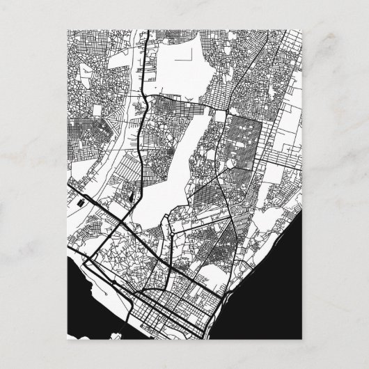 Stadtplan Maputo Mosambik Postkarte (Vorderseite)