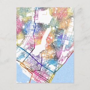 Stadtplan Maputo Mosambik Postkarte