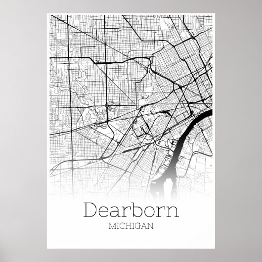Stadtplan - Michigan - Stadtplan Poster (Vorne)