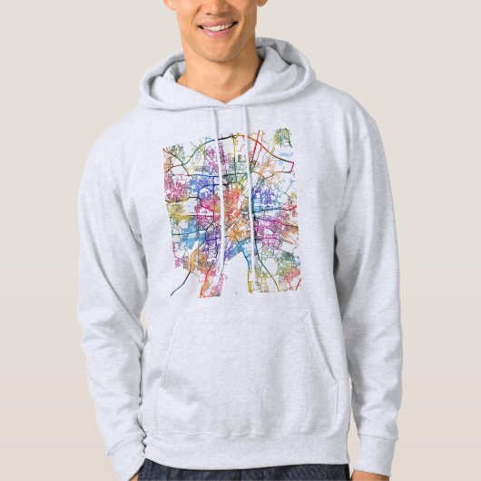 Stadtplan München Deutschland Hoodie (Vorderseite)