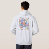 Stadtplan München Deutschland Hoodie (Schwarz voll)
