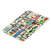 Stadtplan-Muster Magnet (Linke Seite)