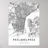Stadtplan Philadelphia Poster (Vorne)