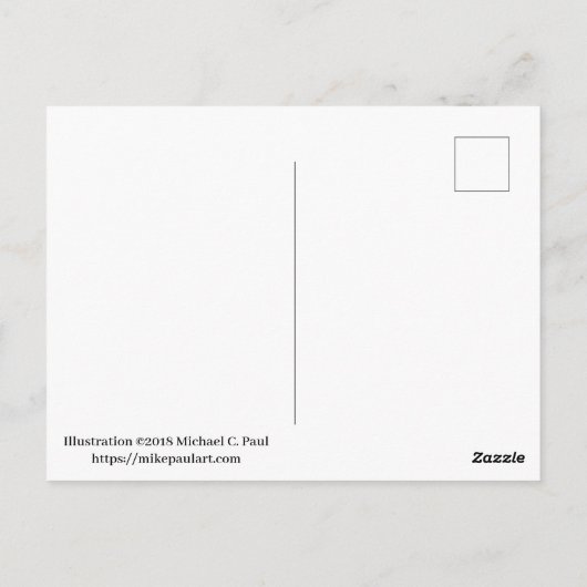 Stadtplan Postkarte (Rückseite)