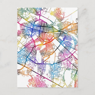 Stadtplan Sofia Bulgarien Postkarte