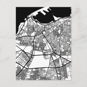 Stadtplan Tripolis Libyen Postkarte