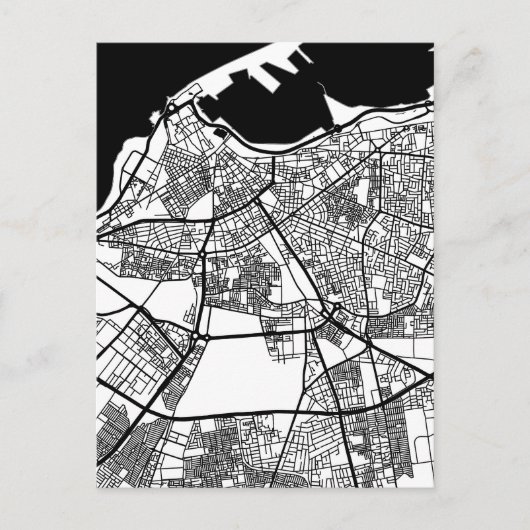 Stadtplan Tripolis Libyen Postkarte (Vorderseite)