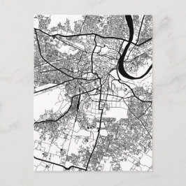 Stadtplan von Agra Uttar Pradesh Postkarte