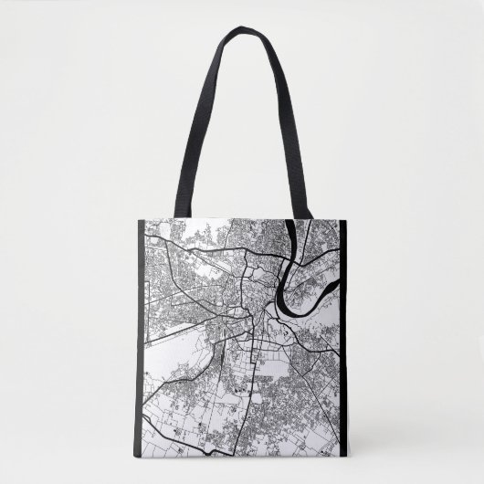 Stadtplan von Agra Uttar Pradesh Tasche (Vorderseite)