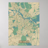 Stadtplan von Amsterdam Poster (Vorne)