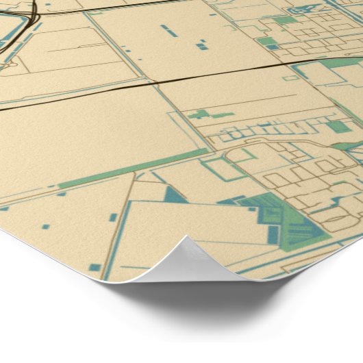 Stadtplan von Amsterdam Poster (Ecke)