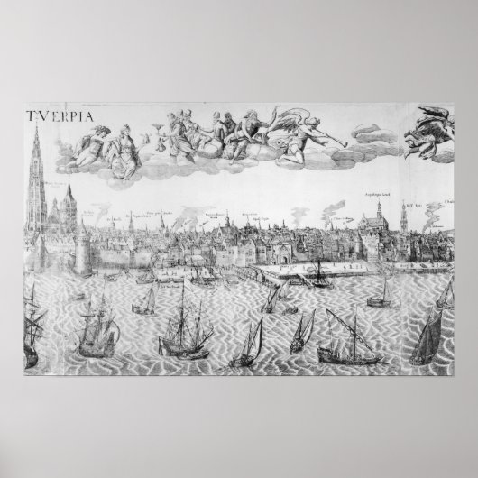 Stadtplan von Antwerpen, 1549 Poster (Vorne)