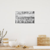 Stadtplan von Antwerpen, 1549 Poster (Küche)