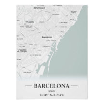 Stadtplan von Barcelona, Spanien