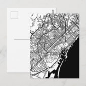 Stadtplan von Barcelona Spanien Postkarte (Vorne/Hinten)