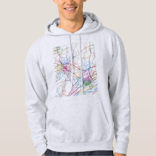 Stadtplan von Bayannur, China Hoodie