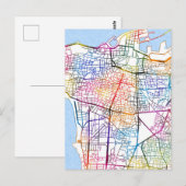 Stadtplan von Beirut Postkarte (Vorne/Hinten)