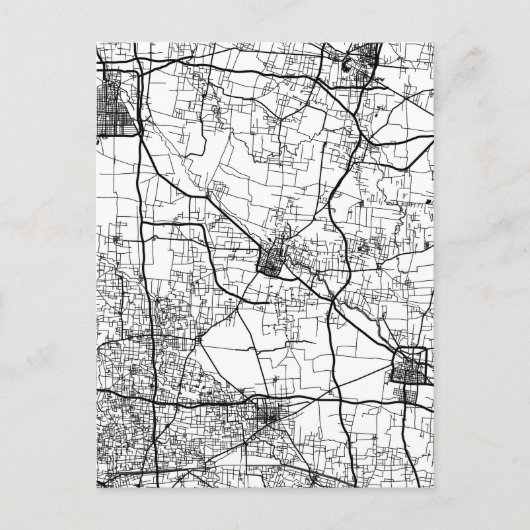 Stadtplan von Bozhou China Postkarte (Vorderseite)