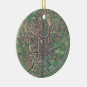 Stadtplan von Brüssel, von 'Civitates Orbis Terra Keramikornament (Rechts)