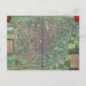 Stadtplan von Brüssel, von "Civitates Orbis Terra Postkarte (Vorderseite)