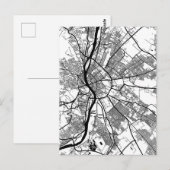 Stadtplan von Budapest Ungarn Postkarte (Vorne/Hinten)