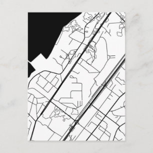 Stadtplan von Camayenne Guinea Postkarte