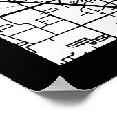 Stadtplan von Dallas USA Poster (Ecke)
