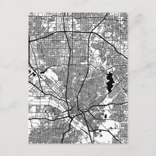 Stadtplan von Dallas USA Postkarte