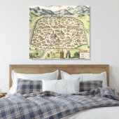 Stadtplan von Damaskus, Syrien, 1620 (Gravieren) Leinwanddruck (Insitu (Schlafzimmer))