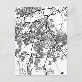Stadtplan von Fes Marokko Postkarte