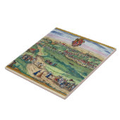 Stadtplan von Grodno, von 'Civitates Orbis Terraru Fliese (Seite)