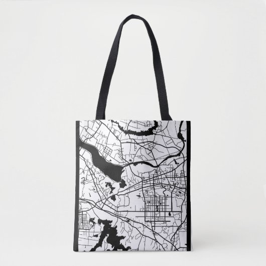Stadtplan von Huainan, China Tasche (Vorderseite)