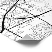 Stadtplan von Indianapolis + Ort markieren Poster (Ecke)