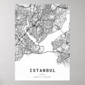 Stadtplan von Istanbul Poster (Vorne)