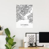 Stadtplan von Istanbul Poster (Heimbüro)