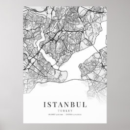 Stadtplan von Istanbul Poster