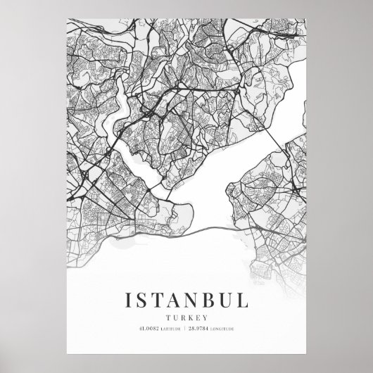 Stadtplan von Istanbul Poster (Vorne)