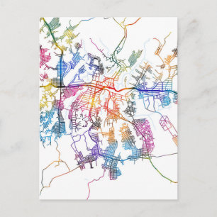 Stadtplan von Kananga Demokratische Republik Kongo Postkarte